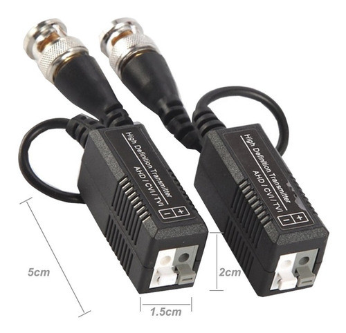 Balun Pasivo Par Bnc 1 Canal 400 Mts Ahd Hdcv Hdtvi Cvbs 1
