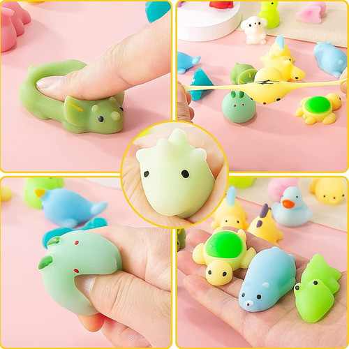 Mochi Dinosaurio Squishy, Paquete De 21 Para Fiestas Infanti 1