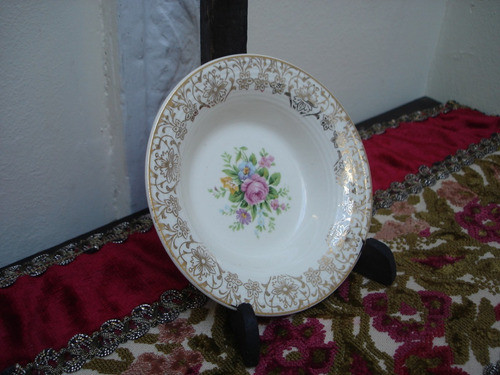 Plato Antiguo Con Flores Para Decorar Precio Por Dos Vealo 1