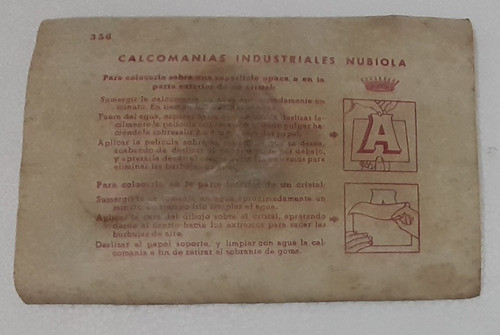 Calcomania Al Agua Nubiola Retro 356 Payaso Decada 60 1