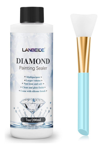 Sellador De Pintura De Diamante 200 Ml Y Cepillo De Silicona 0