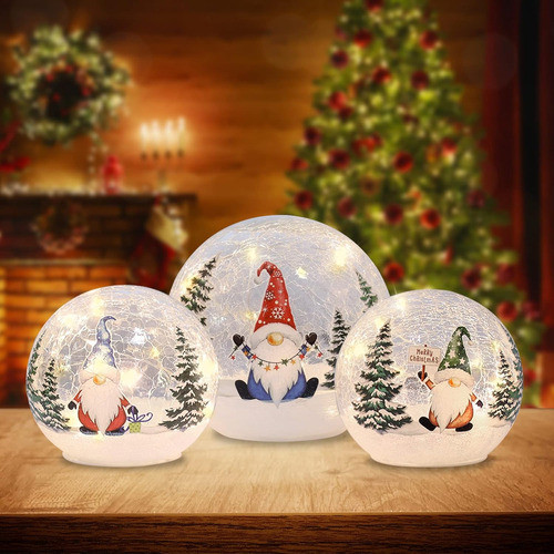Decoraciones Navidad Interior Bolas Vidrio 14x15cm 12x11cm 1
