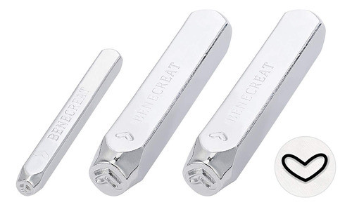 Sello De Golpe Para Cuero Metal Madera Corazon 3u  2/4/6mm 0