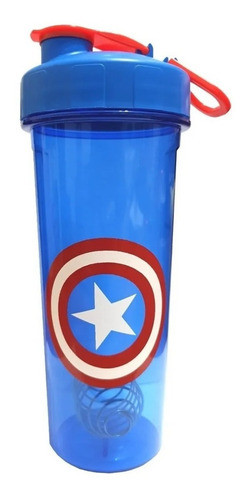 Shaker Capitan America Vaso Gym Caramañola 750 Bpa Free 0
