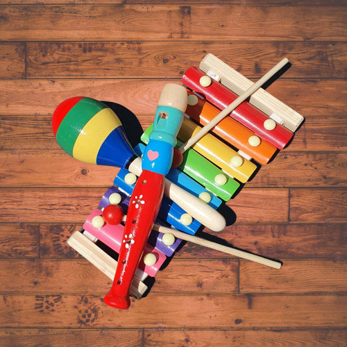 Kit Musical Infantil Xilofon Maraca Y Flauta De Colores 1