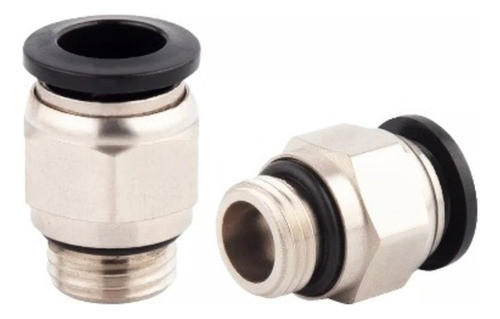Conector Neumatico Recto Tubo 10mm Rosca 1/8 O'ring 0