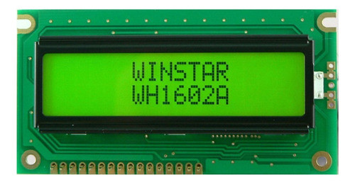 Wh1602a Display Lcd 16x2 Caracteres Bkl Am/ver X5u 0