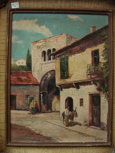 Banyai / Calle De Pueblo / Oleo / 40 X 30 # 1563 0