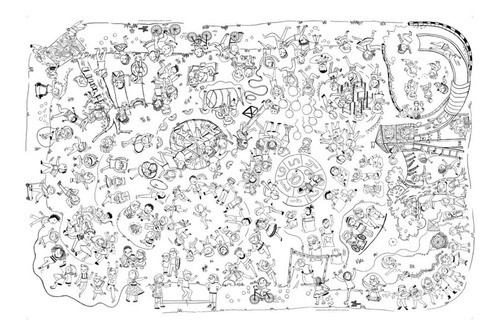 Lamina Gigante 360° Para Pintar Juguemos Mundo 82x118cm 1