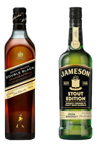 Whisky Jw Double Black 750ml.- + Jameson Stout 750ml.- 0