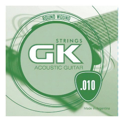 Cuerda Para Guitarra Acústica Gk 010 Primera X 12 Unidades 0