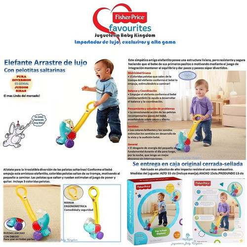 Andador De Arrastre Equilibrio Para Bebe Fisher Price Nuevo 1