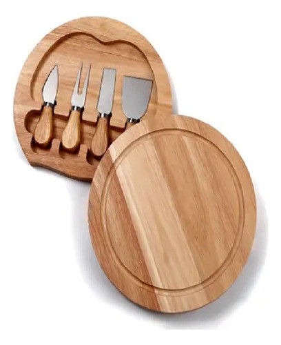 Tabla Madera Para Picada Con 4 Accesorios A-118 1