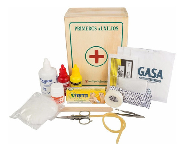 Botiquín De Primeros Auxilios Madera 27 Elementos Ma Mini 0