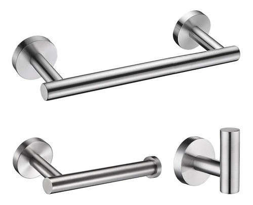 Set De 3 Accesorios Para Baño Niquel Pulido Nolimas -7q9zgj 0