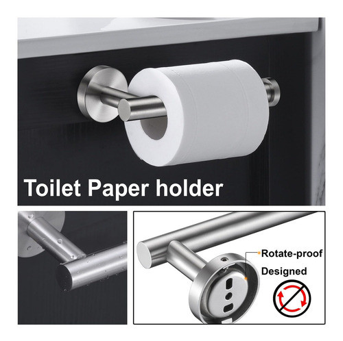 Set De 3 Accesorios Para Baño Niquel Pulido Nolimas -7q9zgj 1