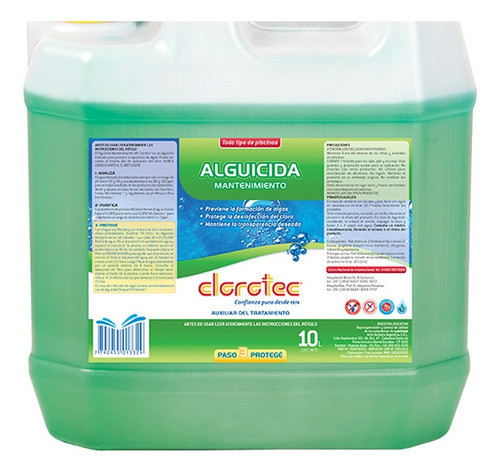 Alguicida 10 Lts Clorotec Mantenimiento 0