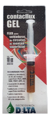 Flux Jeringa Contacflux Gel 10cc Flux Gel Para Soldaduras De 0