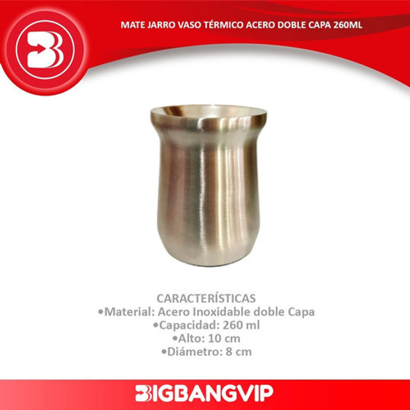 Mate Jarro Vaso Térmico Acero Doble Capa 260ml 1