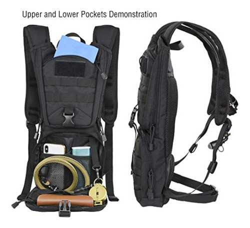Marchway Mochila Táctica De Hidratación Molle Con Bolsa De A 1
