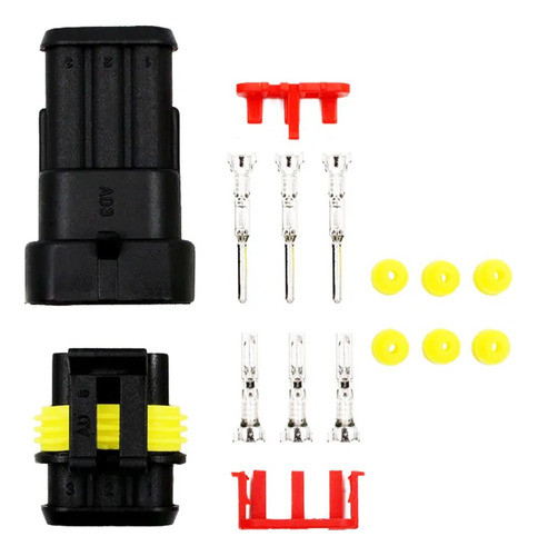 Conector Estanco Tyco Amp Superseal Juego Completo 3 Vias 0