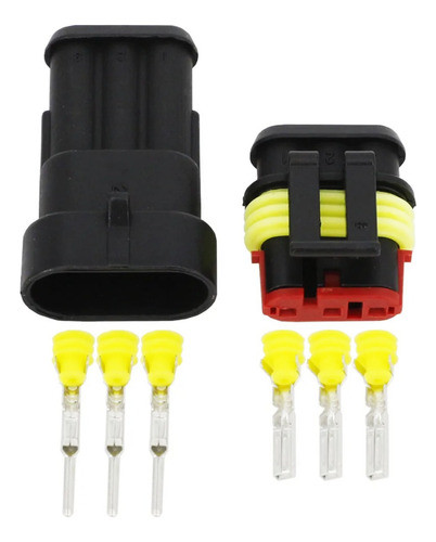 Conector Estanco Tyco Amp Superseal Juego Completo 3 Vias 1