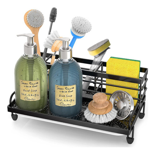 Organizador Para Bacha De Cocina Antideslizante - Negro 0 Organizador Para Bacha De Cocina Antideslizante - Negro 0