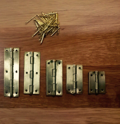 Bisagras De Bronce, Pequeñas, Para Cofres O Cajas De Madera 1