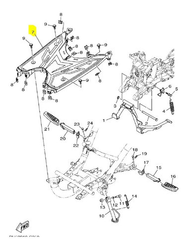 Tablero Apoya Pie Original Yamaha Ray Z Panella Motos 1