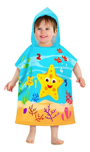 Huanlang Toalla De Playa Con Capucha Para Niños Y 0
