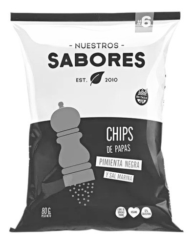 Papas Fritas + Pimienta Negra Nuestros Sabores - 6 Unidades 1