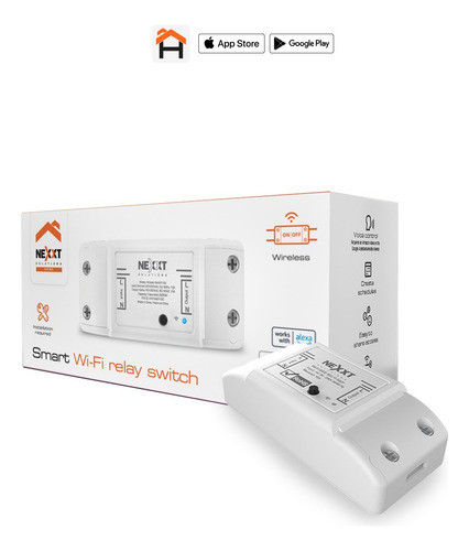 Interruptor Switch Relay Inteligente Nexxt Nhe-r100 Wifi 1