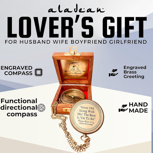 Regalos Románticos Para Esposo Esposa - Brújula De Latón 2 1