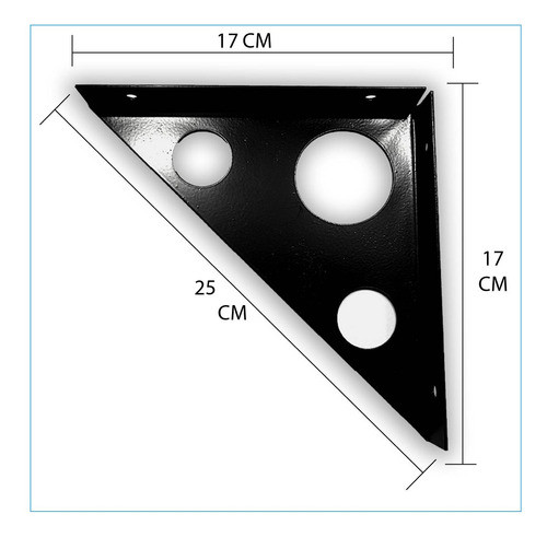Soporte Lateral Mensula Para Estante 170 Mm X 1,6 Mm Unidad 1