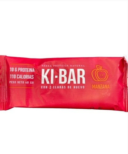 Ki Bar Barra Proteica Manzana Datiles Mani + 3 Claras 40g 0