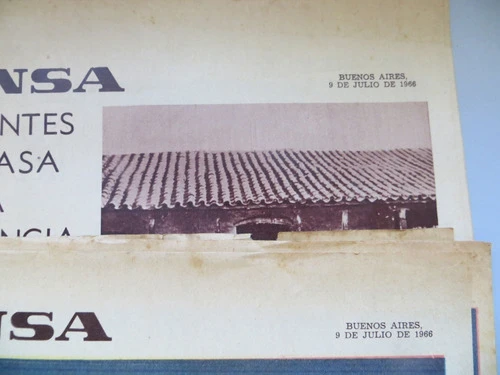 Clipping Diario La Prensa 9 De Julio 1966 Casa Hist Tucumán 1
