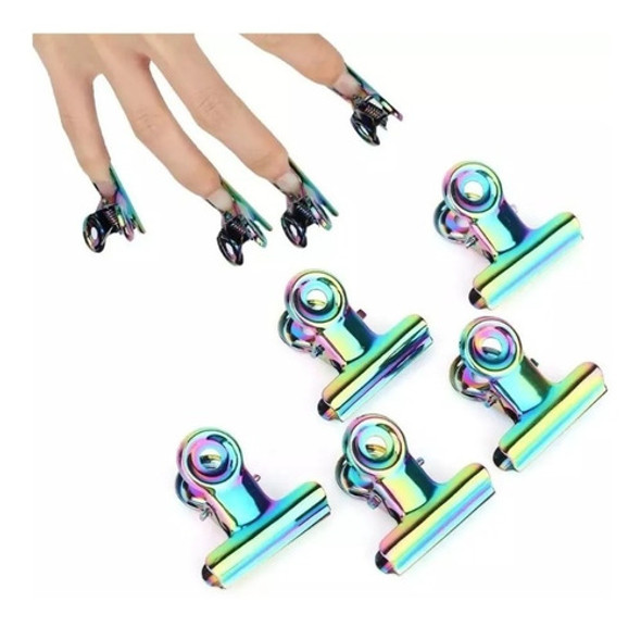 5 Broches Sujetador Para Curvatura C Uñas Esculpidas Metal 0