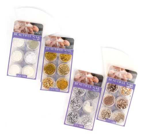 Polvo Glitter Para Decoracion De Uñas City Girl Nail Art 1