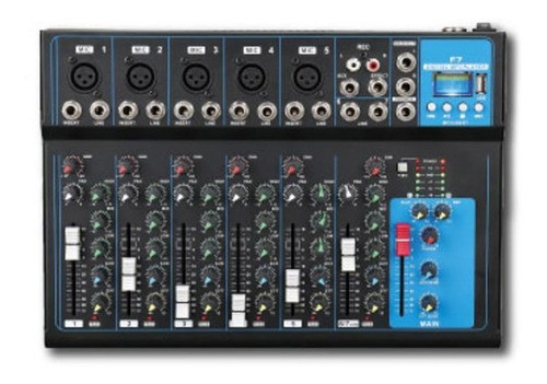 Mixer Ross F-7 De 8 Canales Bluetooth Usb Phantom Power Eq 0