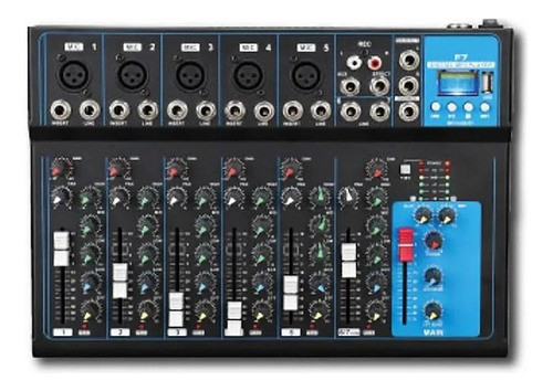 Mixer Ross F-7 De 8 Canales Bluetooth Usb Phantom Power Eq 0