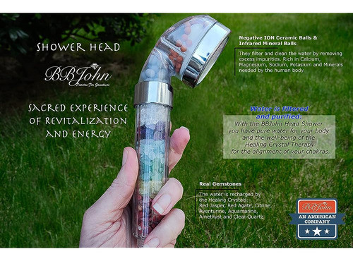 Chakra Crystal Shower Head Led Lights. Cambio De Color. Pied 1