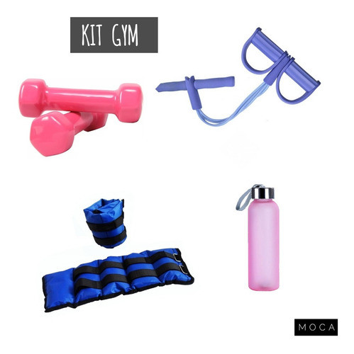 Kit Fitness Mancuernas 2kg, Tobilleras,banda, Yoga,pilates 1