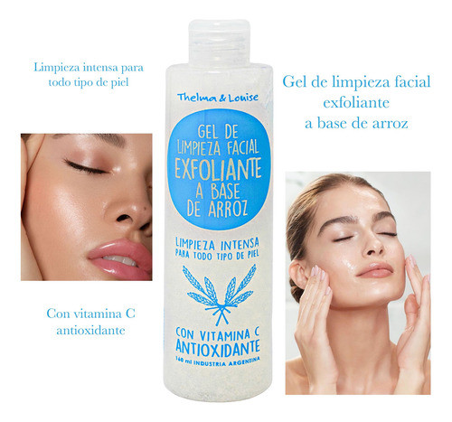 Gel De Limpieza Facial Exfoliante A Base De Arroz Vitamina C 1