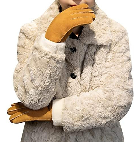 Maxw Guantes De Piel De Oveja Merino Para Mujer Guantes De 0