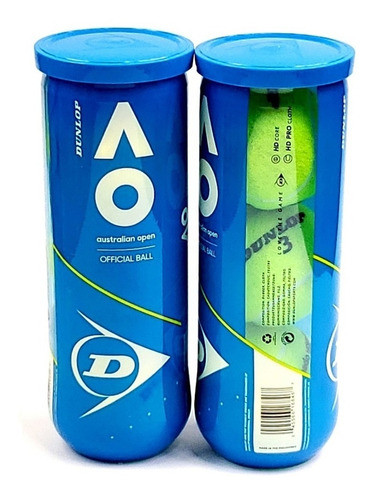 Pelotas Tenis Dunlop Ao  Tubo X3 Pack X 6 Tubos 1