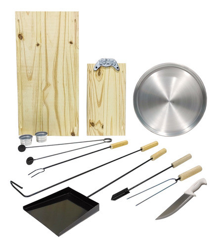 Set Parrillero Asador Kit X12 Piezas Garantía Oferta Set 0