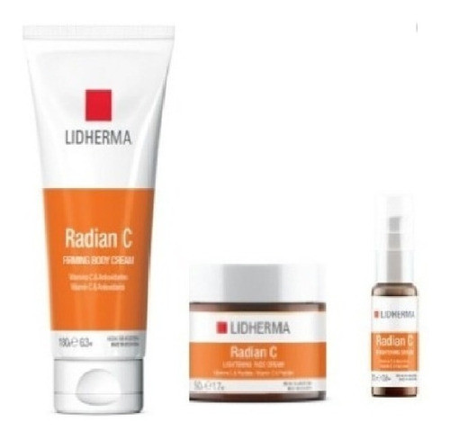 Set Radian C: Crema Facial + Crema Corporal + Serum Lidherma 0