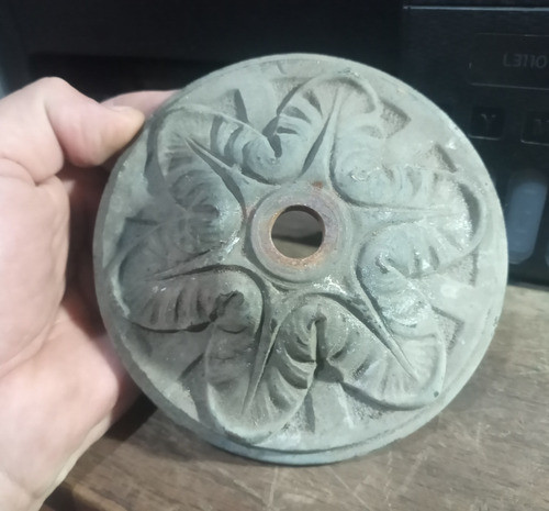 Antiguo Floron P/araña Lampara En Bronce 12,7cm Diam. 0