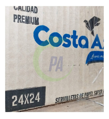 Servilleta Papel 24x24. Costa Azul. -3 Cajas-. 1