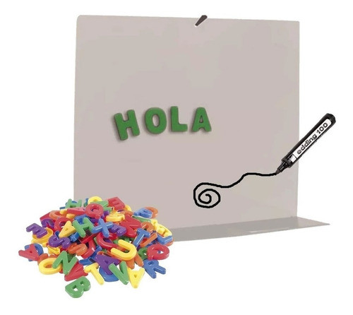 Pizarra Metalica Clap Imantados Letras Y Numeros Didactico 1